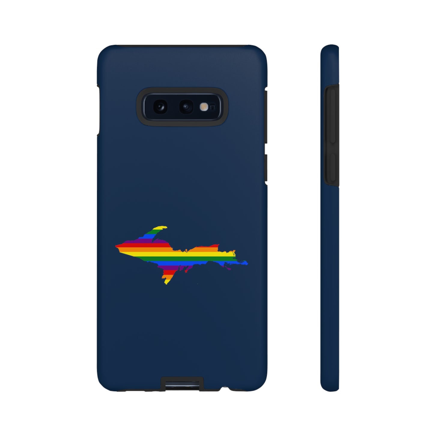 Michigan Upper Peninsula Tough Phone Case (Navy w/ UP Pride Flag Outline) | Samsung & Pixel Android