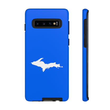 Michigan Upper Peninsula Tough Phone Case (Motor Town Blue w/ UP Outline) | Samsung & Pixel Android