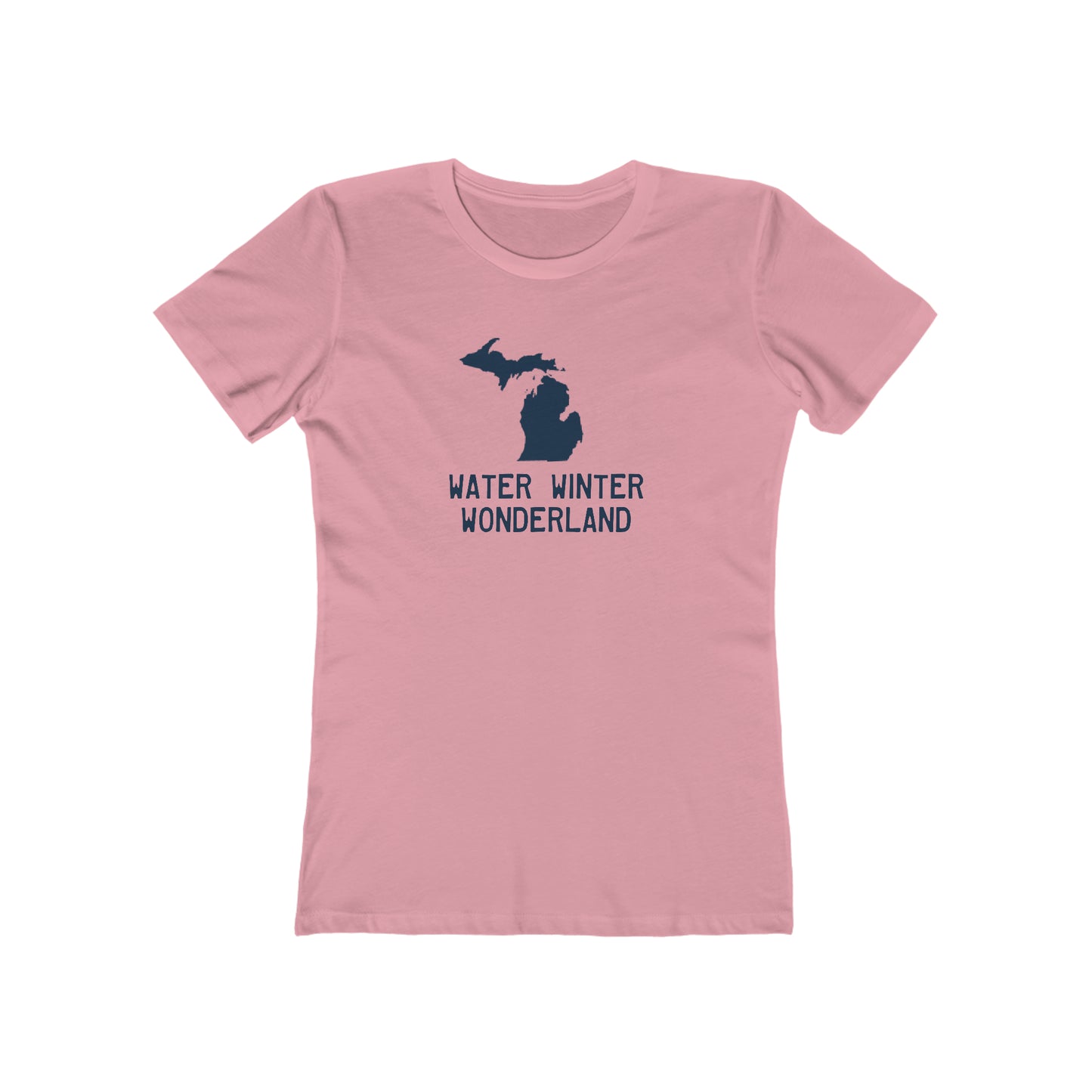 Michigan 'Water Winter Wonderland'  T-Shirt | Women's Boyfriend Cut