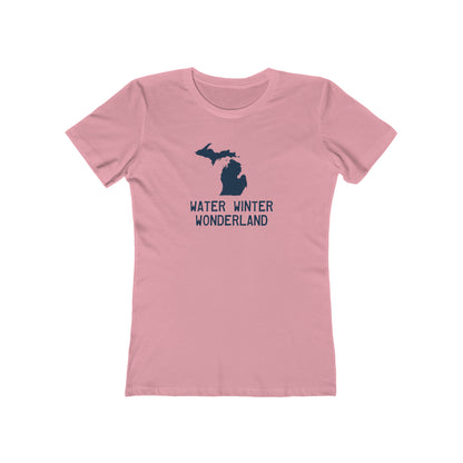 Michigan 'Water Winter Wonderland'  T-Shirt | Women's Boyfriend Cut