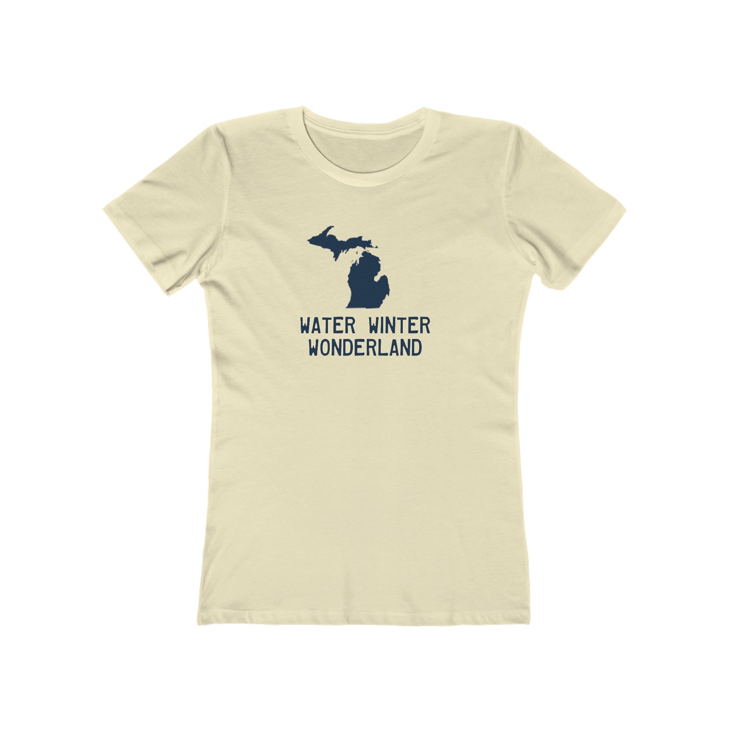 Michigan 'Water Winter Wonderland'  T-Shirt | Women's Boyfriend Cut