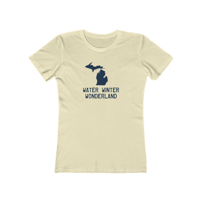 Michigan 'Water Winter Wonderland'  T-Shirt | Women's Boyfriend Cut