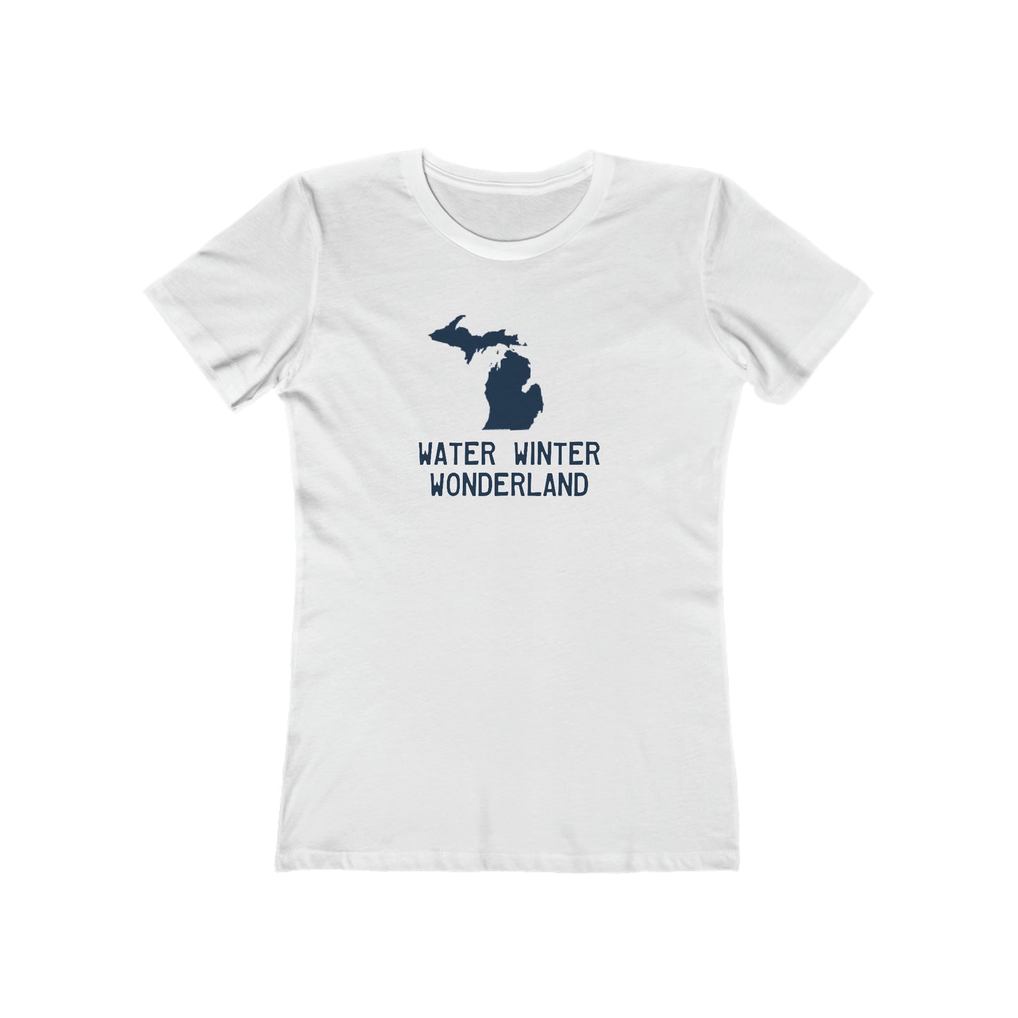 Michigan 'Water Winter Wonderland'  T-Shirt | Women's Boyfriend Cut