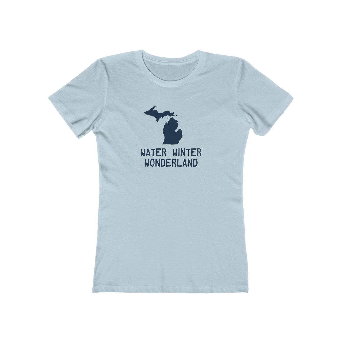 Michigan 'Water Winter Wonderland'  T-Shirt | Women's Boyfriend Cut