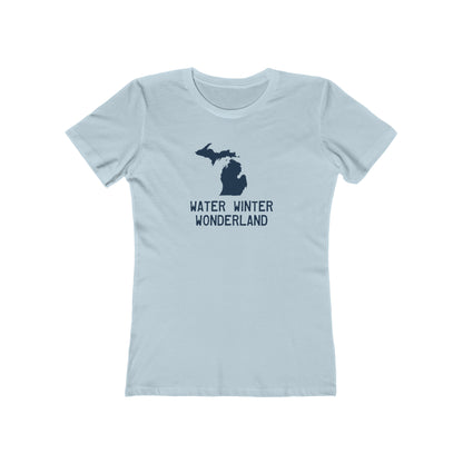 Michigan 'Water Winter Wonderland'  T-Shirt | Women's Boyfriend Cut