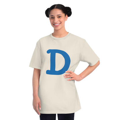 Detroit 'Old French D' T-Shirt (Azure Full  Outline) | Unisex Organic