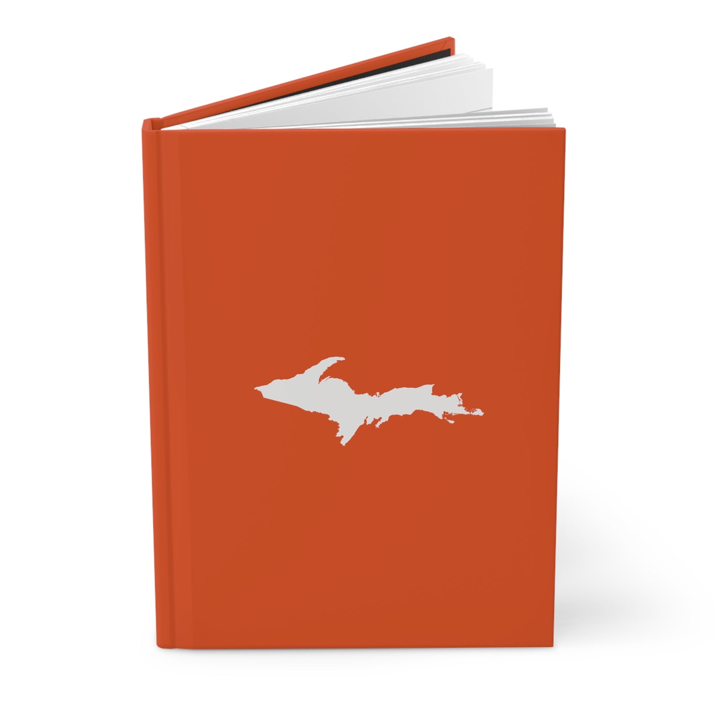 Michigan Upper Peninsula Hardcover Journal (Maple Leaf Orange w/ UP Outline) | Ruled - 150pgs