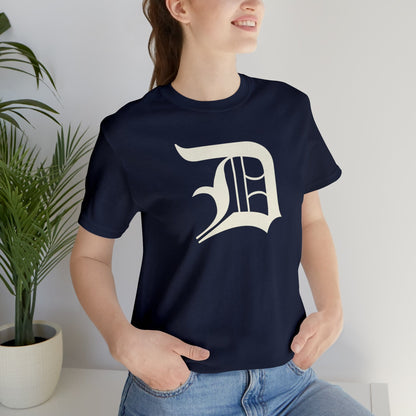 Detroit 'Old English D' T-Shirt (Ivory White) | Unisex Standard