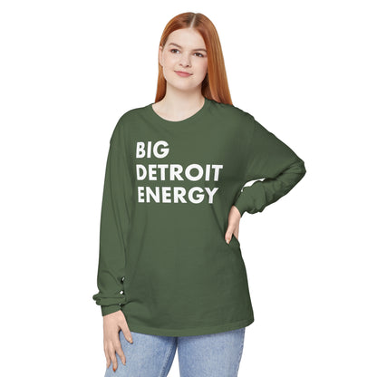 'Big Detroit Energy' Garment-Dyed T-Shirt | Unisex Long Sleeve