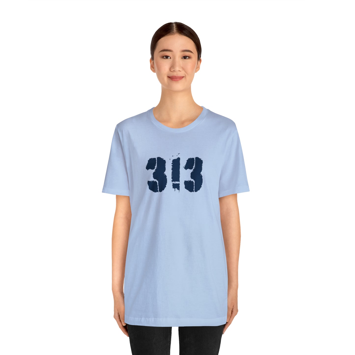 Detroit '313' T-Shirt (Spray Stencil Font) | Unisex Standard Fit