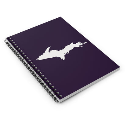 Michigan Upper Peninsula Spiral Notebook (w/ UP Outline) | Blackcurrant