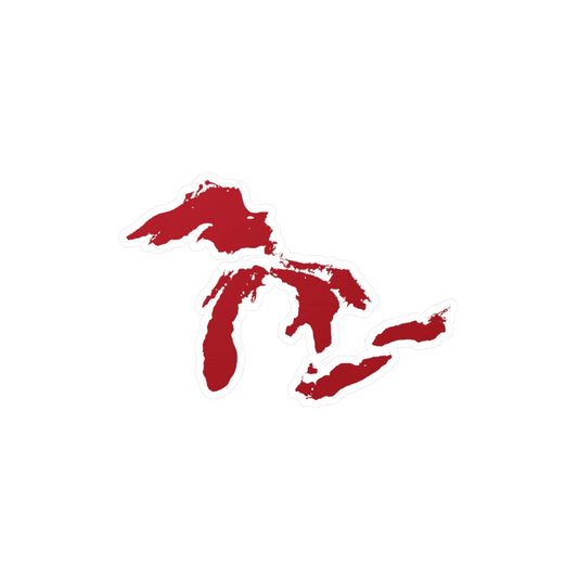 Great Lakes Kiss-Cut Windshield Decal | Thimbleberry Red