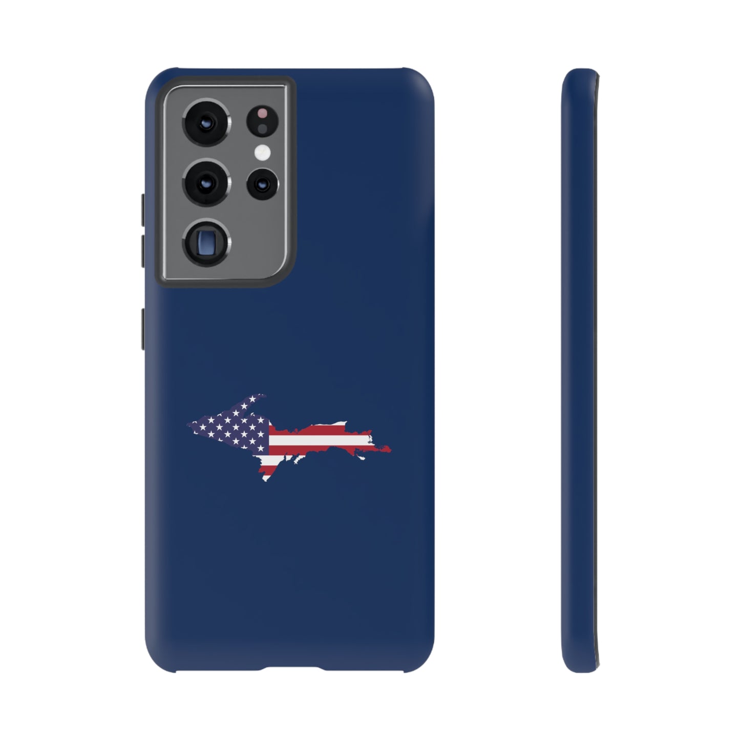 Michigan Upper Peninsula Tough Phone Case (Old Glory Blue w/ UP USA Flag Outline) | Samsung & Pixel Android