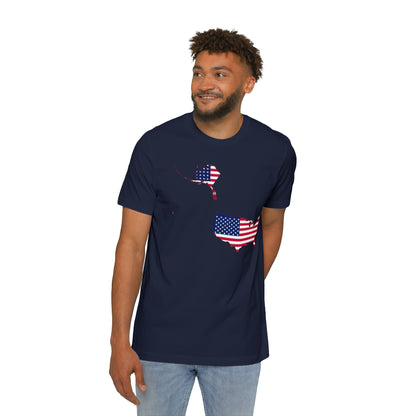 United States Flag Map T-Shirt (50 States To Scale) | Made in USA