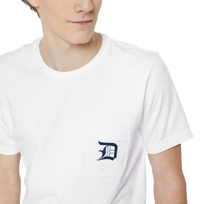 Detroit 'Old English D' Pocket T-Shirt | Unisex Standard