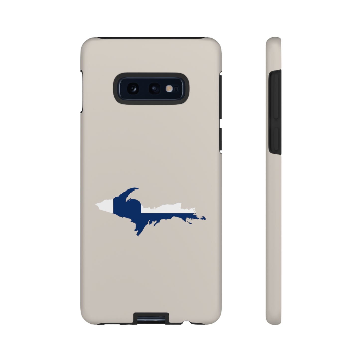 Michigan Upper Peninsula Tough Phone Case (w/ UP Finland Flag Outline) | Samsung & Pixel Android