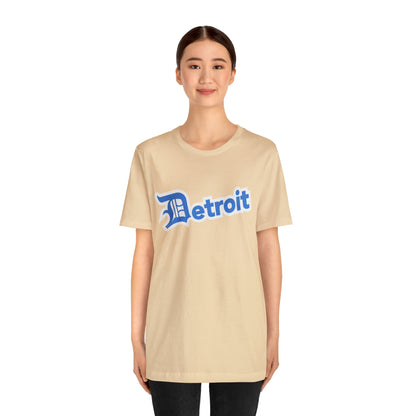 'Detroit' T-Shirt (Azure w/ Old English 'D') | Unisex Standard