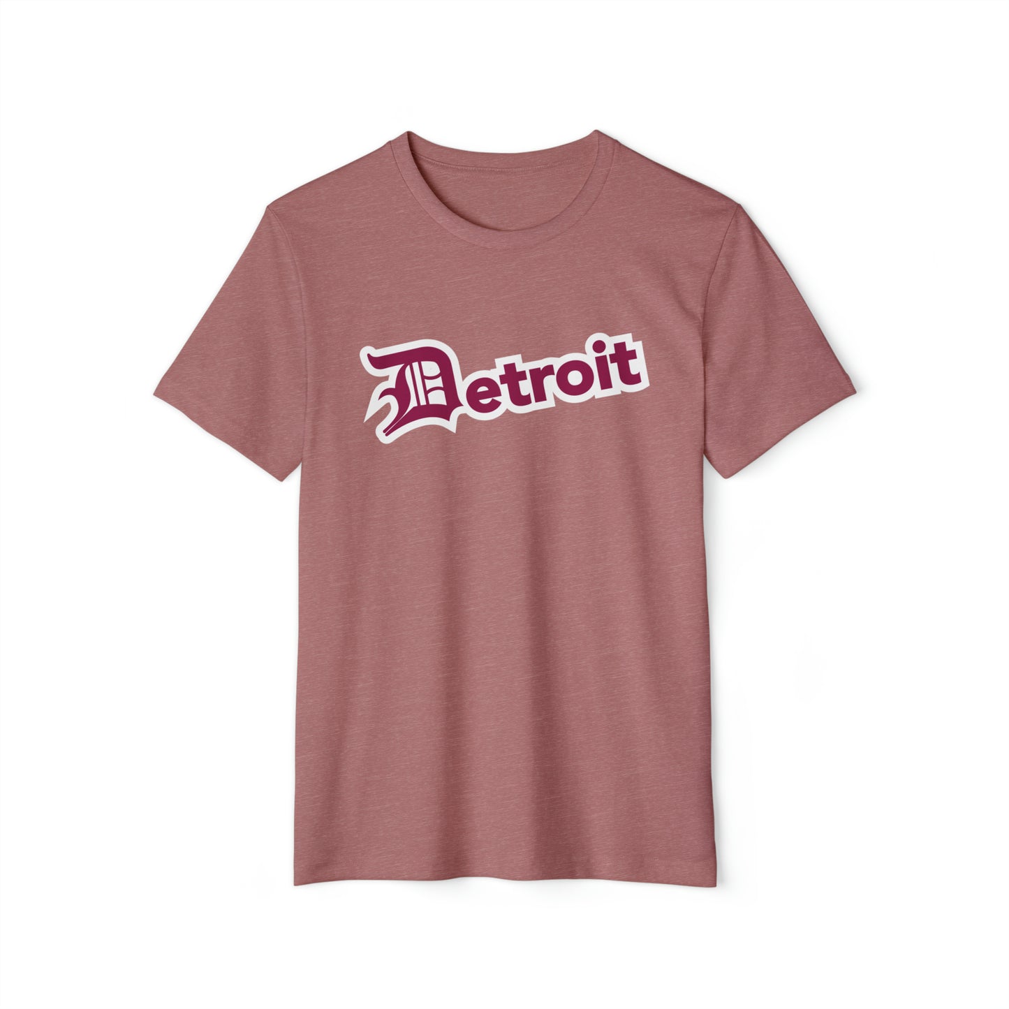 'Detroit' T-Shirt (Ruby Red English 'D') | Unisex Recycled Organic