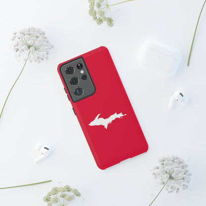 Michigan Upper Peninsula Tough Phone Case (Lighthouse Red w/ UP Outline) | Samsung & Pixel Android