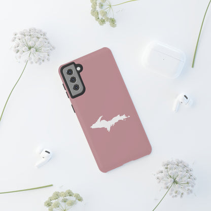 Michigan Upper Peninsula Tough Phone Case (Cherry Blossom Color w/ UP Outline) | Samsung & Pixel Android