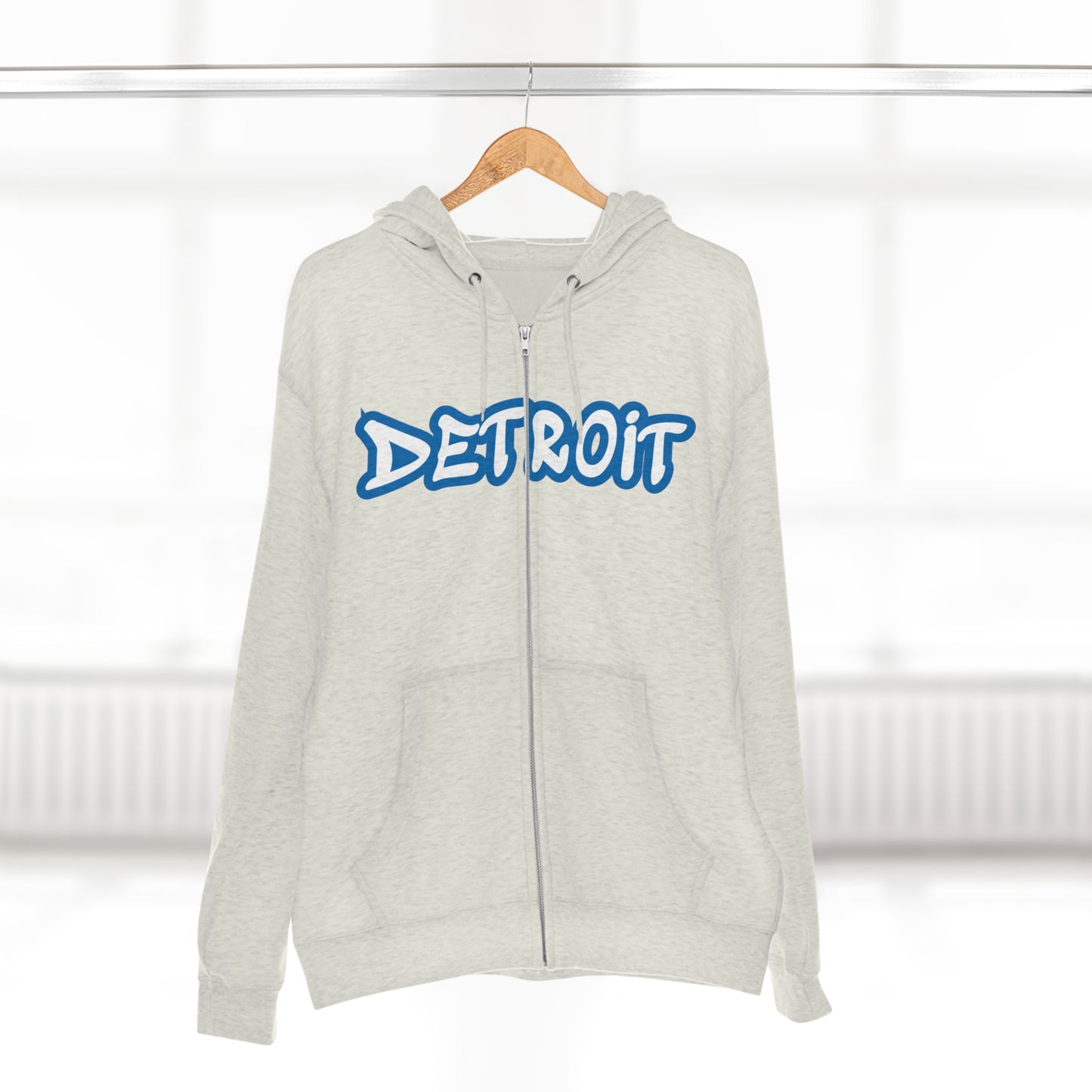 'Detroit' Hoodie (Azure Tag Font) | Unisex Full Zip