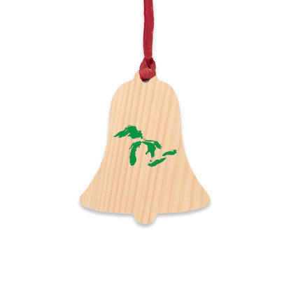 Great Lakes Christmas Ornament | Wooden - Shamrock Green