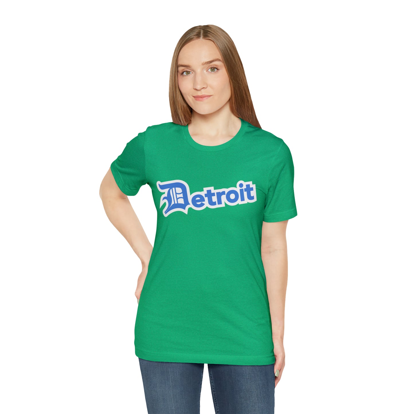 'Detroit' T-Shirt (Azure w/ Old English 'D') | Unisex Standard