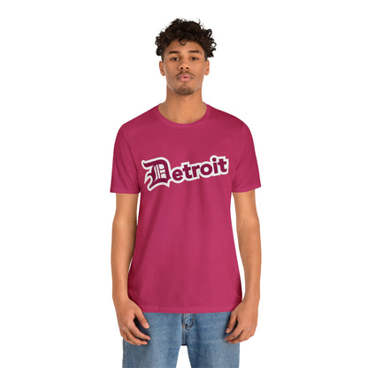 'Detroit' T-Shirt (Ruby Red w/ Old English 'D') | Unisex Standard