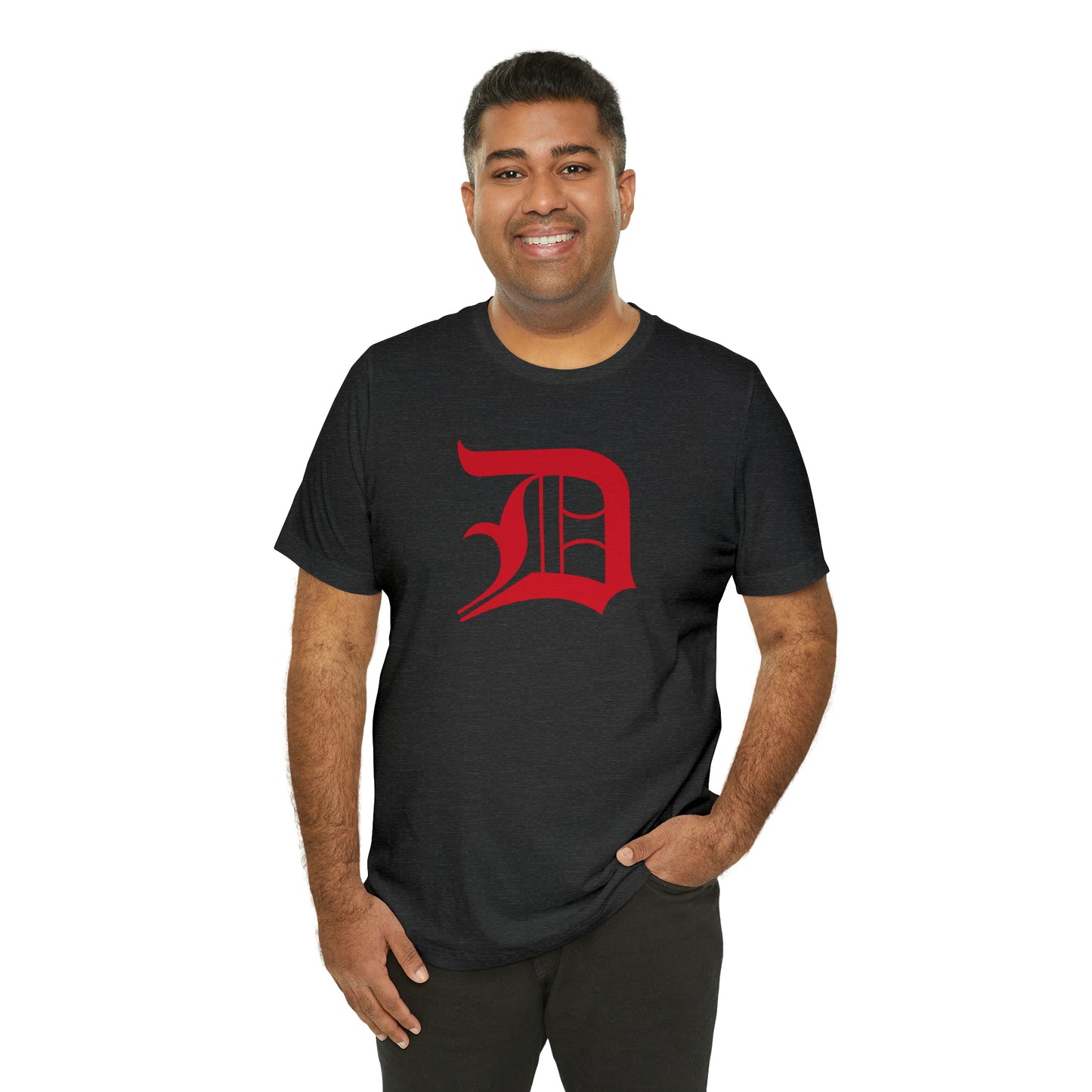 Detroit 'Old English D' T-Shirt (Aliform Red) | Unisex Standard