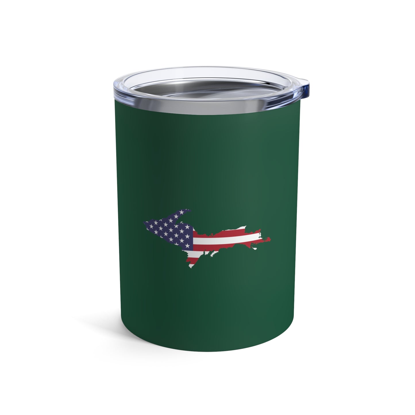 Michigan Upper Peninsula Tumbler (w/ UP USA Flag) | Superior Green - 10oz