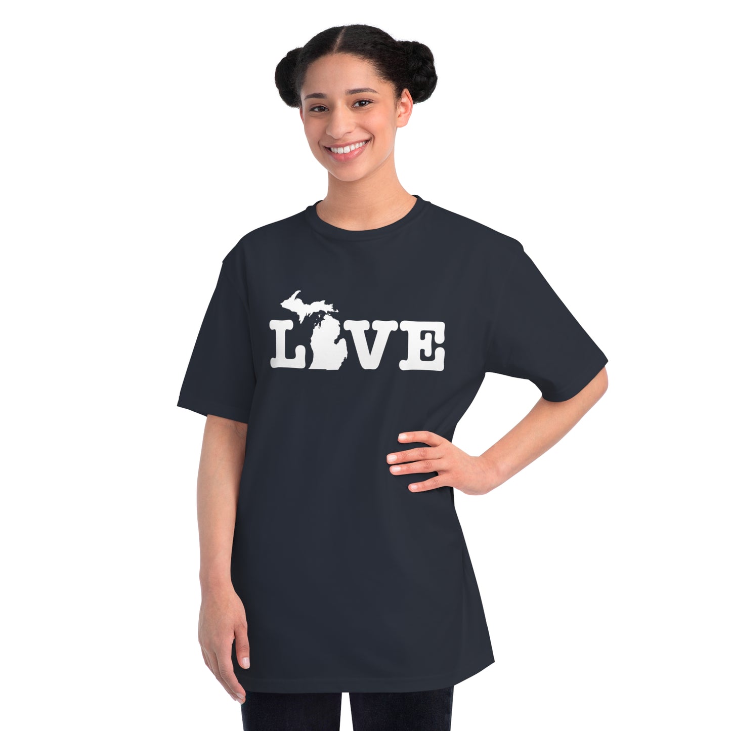 Michigan 'Love' T-Shirt (Typewriter Font) | Organic Unisex