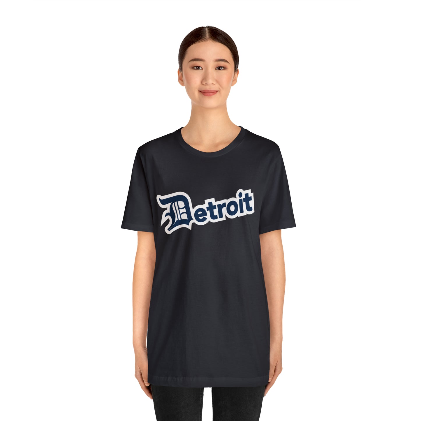 'Detroit' T-Shirt (Navy w/ Old English 'D') | Unisex Standard