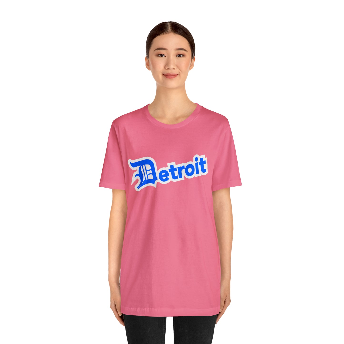 'Detroit' T-Shirt (MotorTown Blue w/ Old English 'D') | Unisex Standard