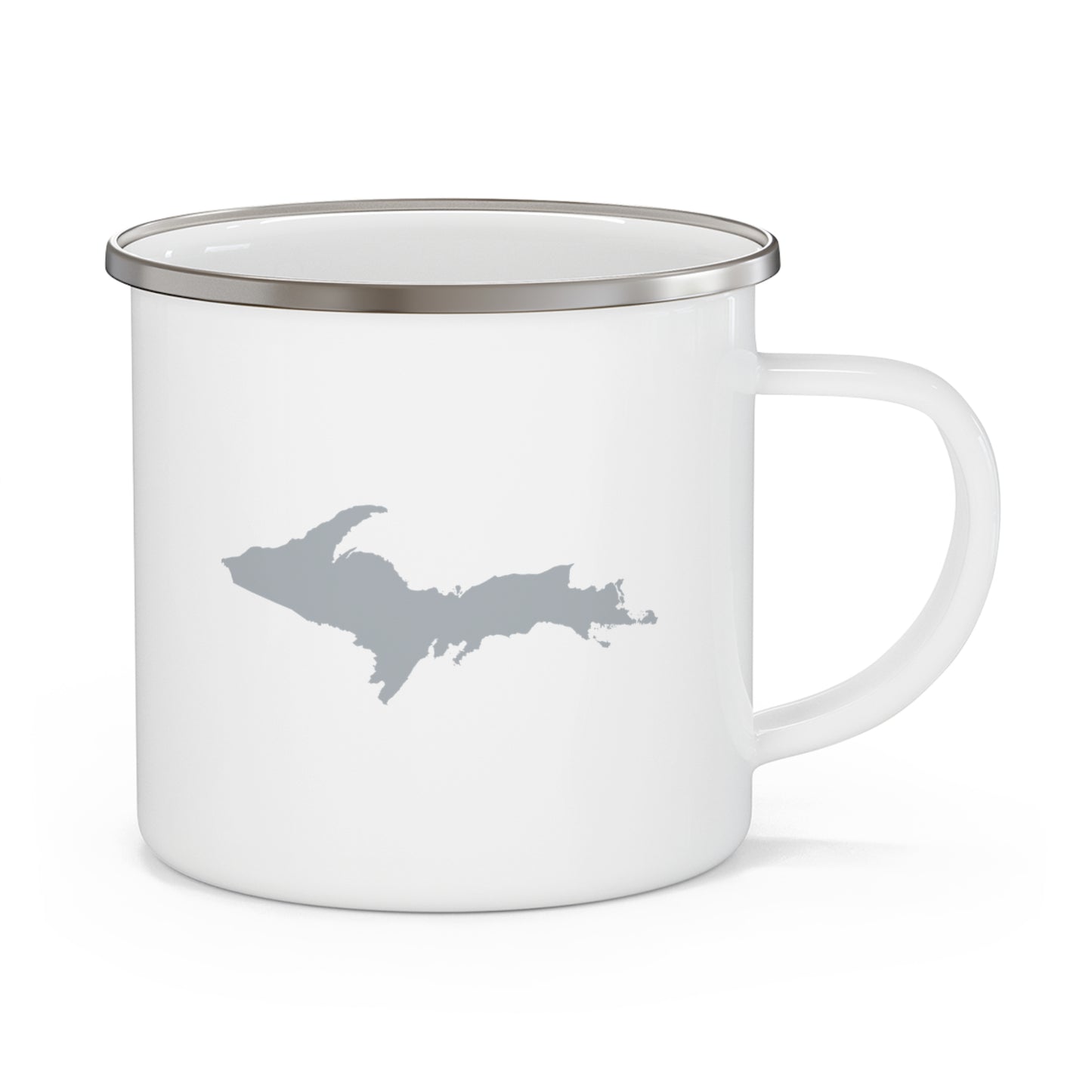 Michigan Upper Peninsula Camping Mug (Silver Outline) | 12oz