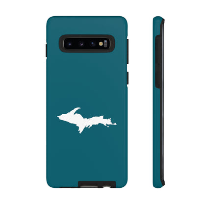 Michigan Upper Peninsula Tough Phone Case (Auburn Hills Teal w/ UP Outline) | Samsung & Pixel Android