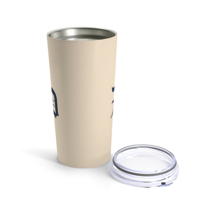 Detroit 'Old English D' Tumbler | Champagne White - 20oz