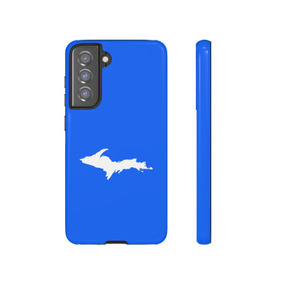 Michigan Upper Peninsula Tough Phone Case (Motor Town Blue w/ UP Outline) | Samsung & Pixel Android