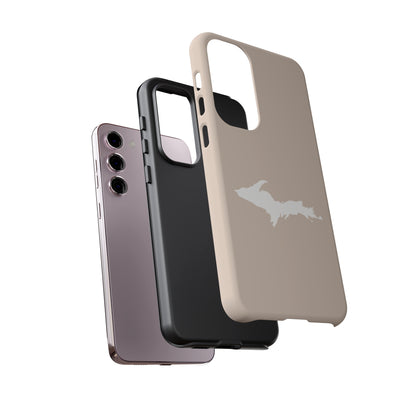 Michigan Upper Peninsula Tough Phone Case (White Pine Color w/ UP Outline) | Samsung & Pixel Android