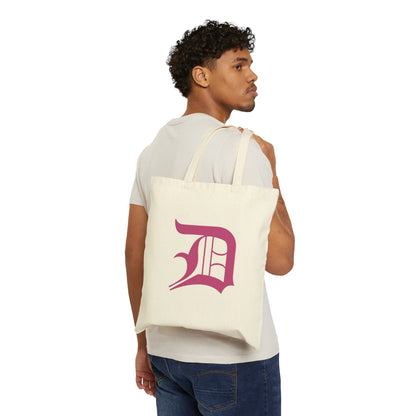 Detroit 'Old English D' Light Tote Bag (Apple Blossom Pink)