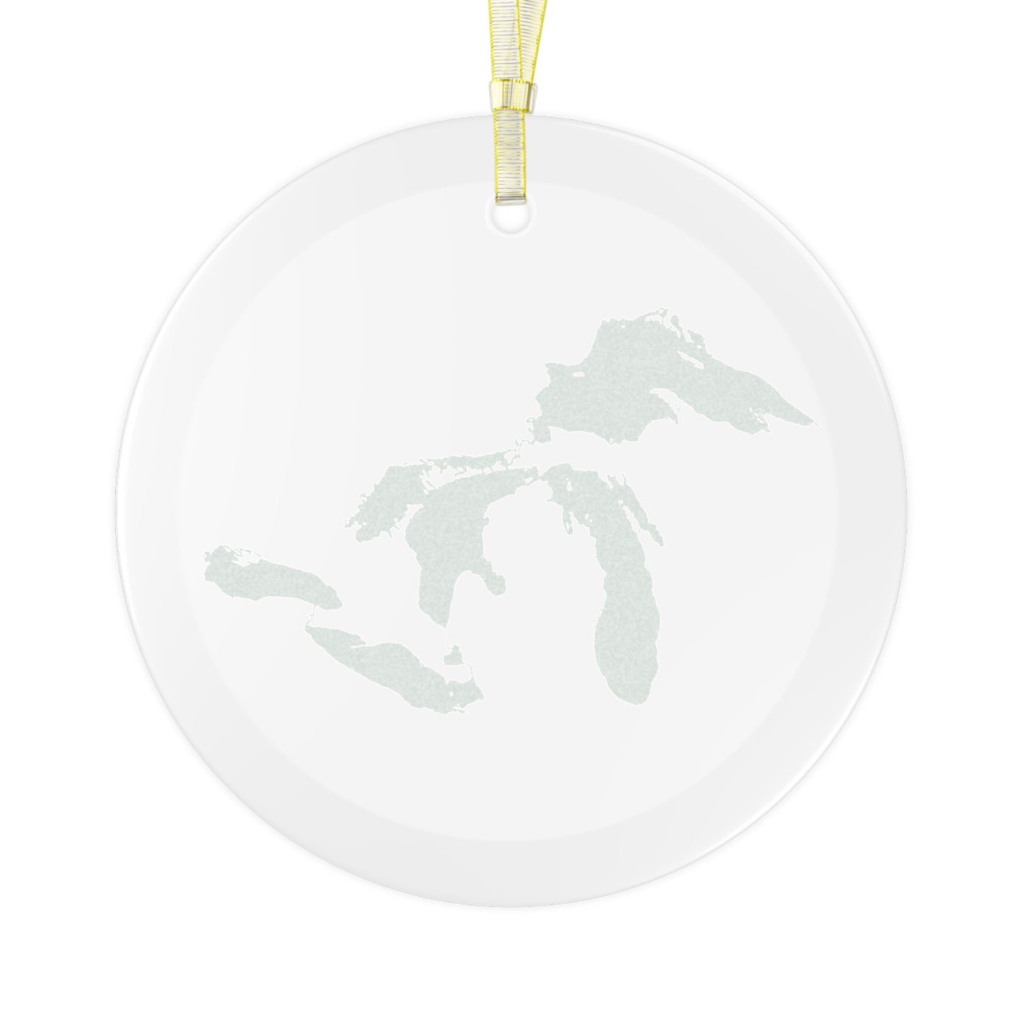 Great Lakes Christmas Ornament | Clear Glass - Shamrock Green