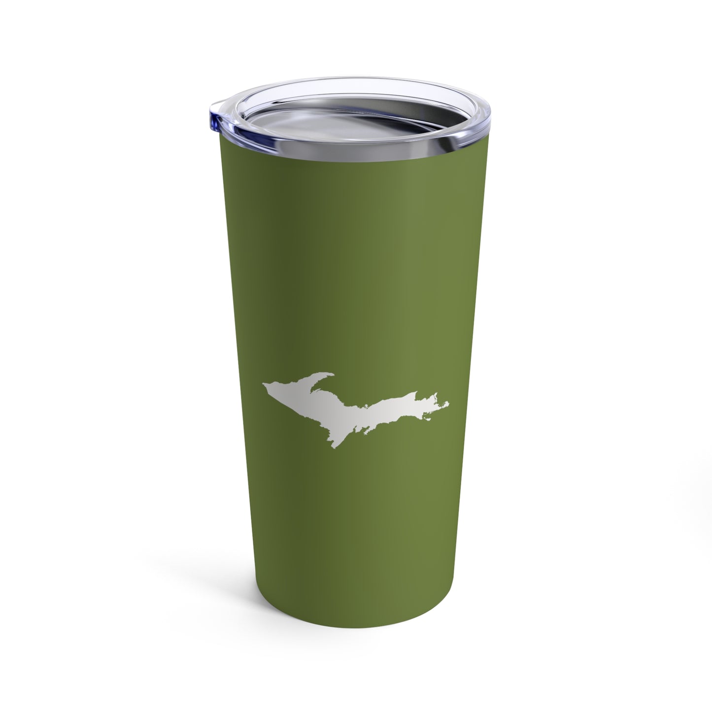 Michigan Upper Peninsula Tumbler (w/ UP Outline) | Olive Green - 20oz