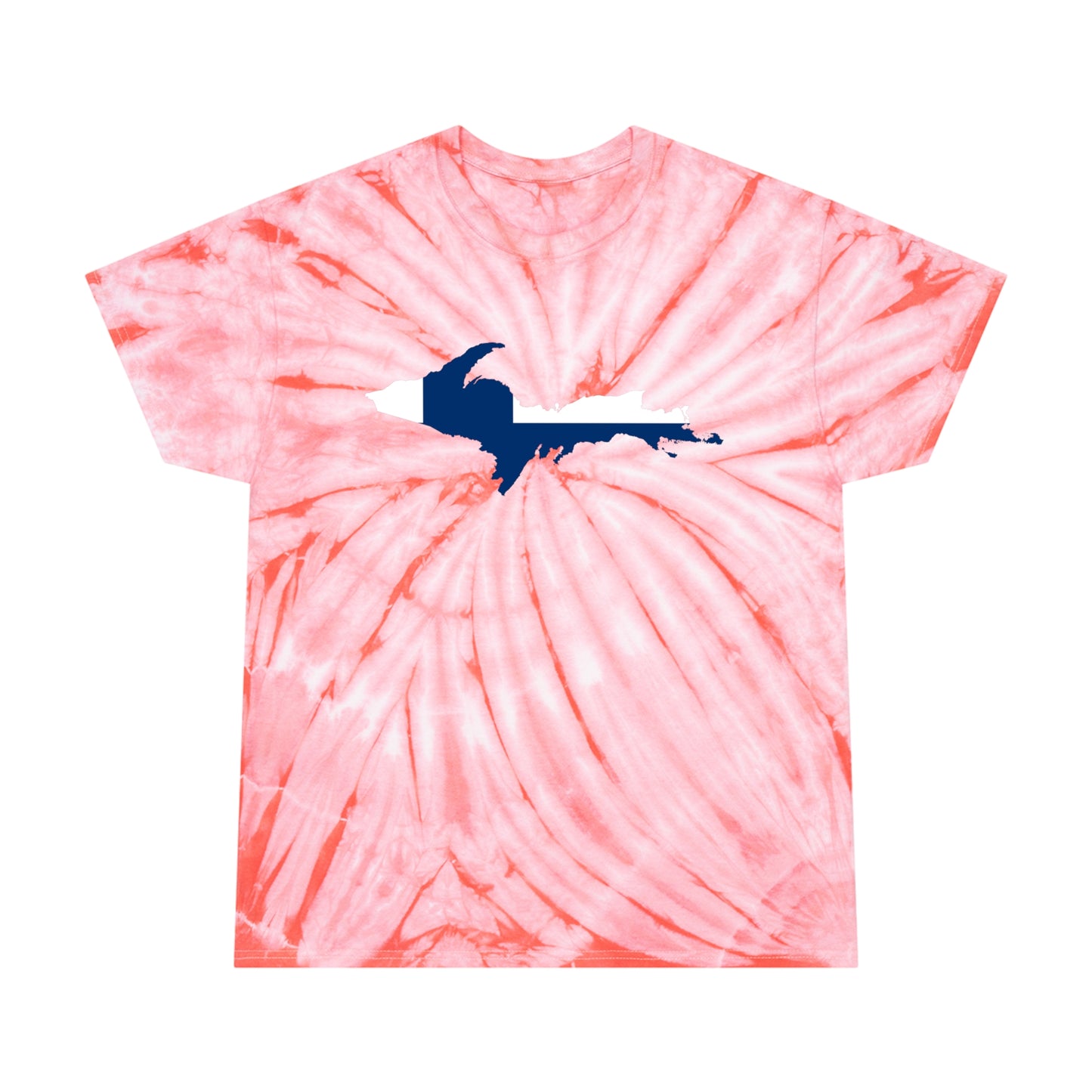 Michigan Upper Peninsula Tie-Dye T-Shirt (w/ UP Finland Flag) | Unisex Cyclone