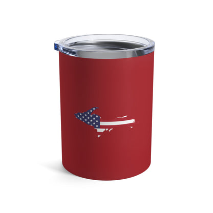 Michigan Upper Peninsula Tumbler (w/ UP USA Flag) | Thimbleberry Red - 10oz