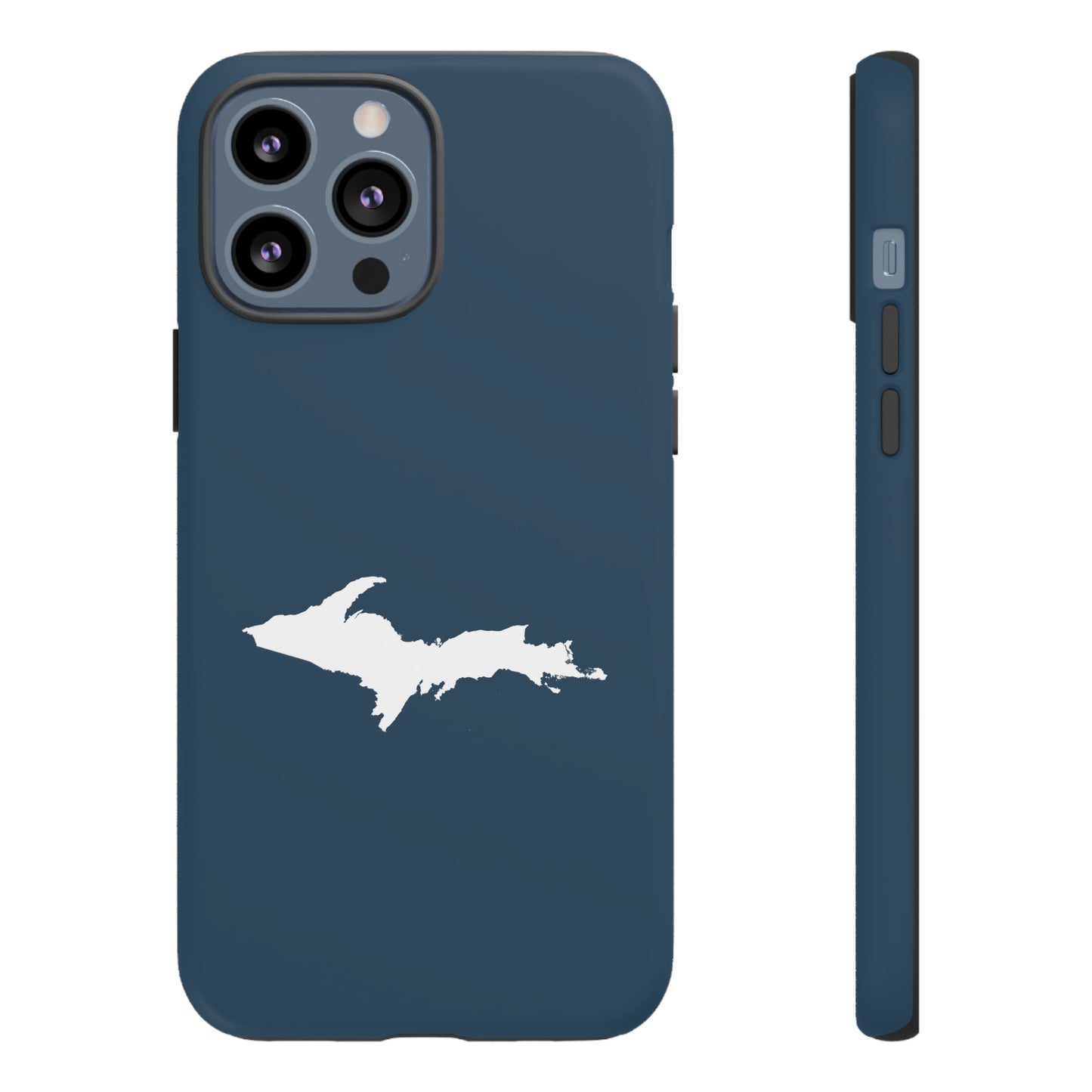 Michigan Upper Peninsula Tough Phone Case ('37 Caddie Cavalier Blue w/ UP Outline) | Apple iPhone