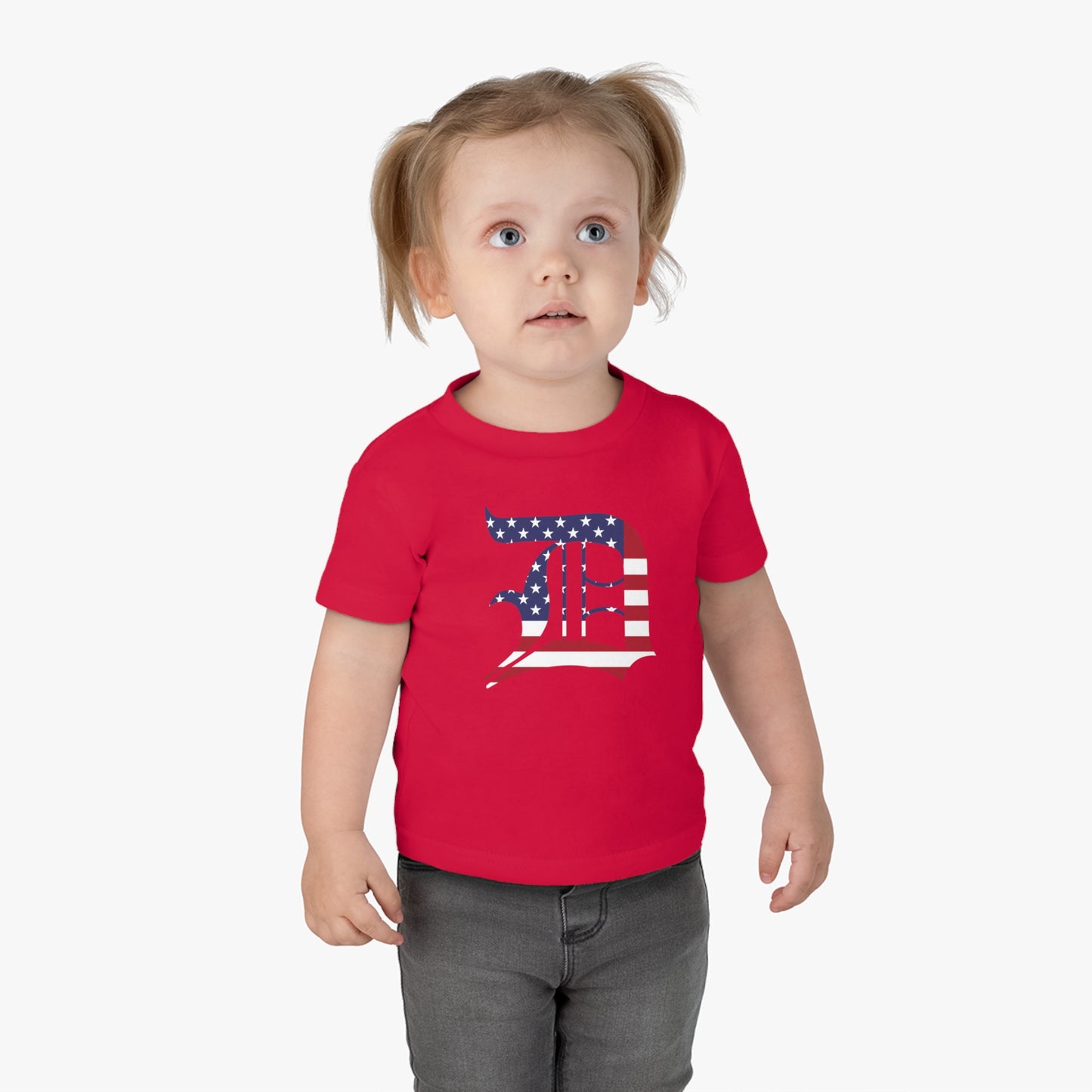 Detroit 'Old English D' Infant T-Shirt (Patriotic Edition) | Short Sleeve