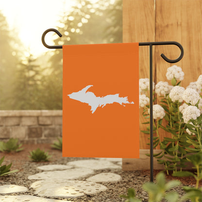 Michigan Upper Peninsula Home & Garden Flag (w/ UP Outline) | Safety Orange