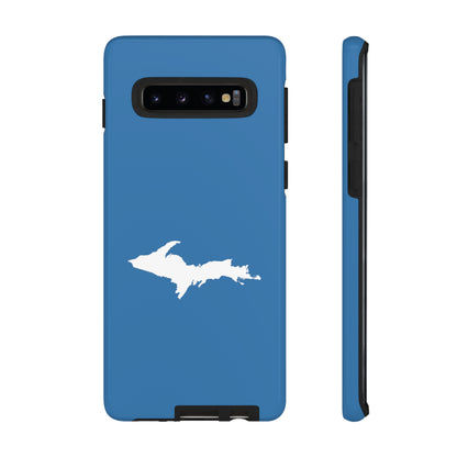 Michigan Upper Peninsula Tough Phone Case (Lake Superior Blue w/ UP Outline) | Samsung & Pixel Android