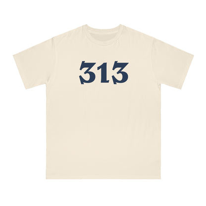 Detroit '313' T-Shirt (Angry Serif Font) | Organic Unisex