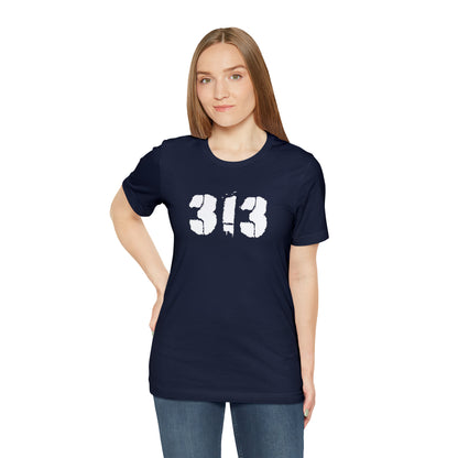 Detroit '313' T-Shirt (Spray Stencil Font) | Unisex Standard Fit