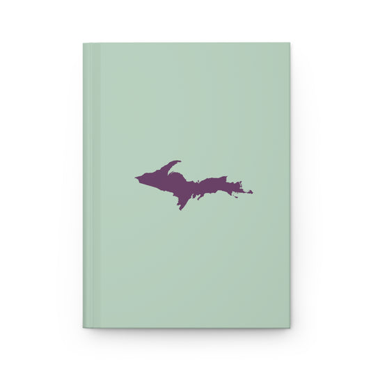 Michigan Upper Peninsula Hardcover Journal (Sea Green w/ Plum Outline) | Ruled - 150pgs